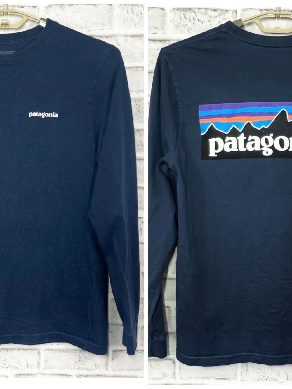 PATAGONIA • P-6 Logo Responsibili-Tee Navy Long Sleeve Shirt Men’s Small